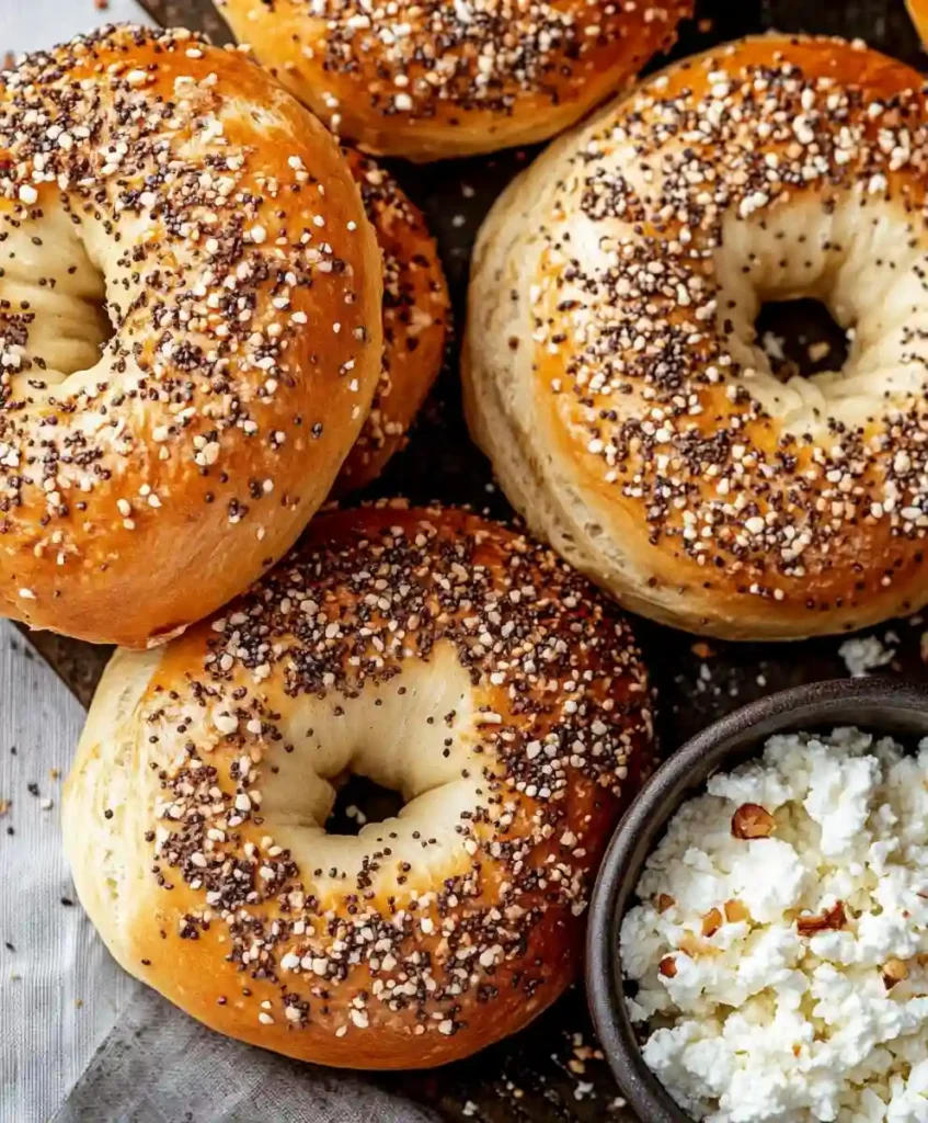Cottage Cheese Bagels Recipe: Easy, Gluten-Free & Air Fryer Friendly 2 cottage cheese bagels fresh from oven