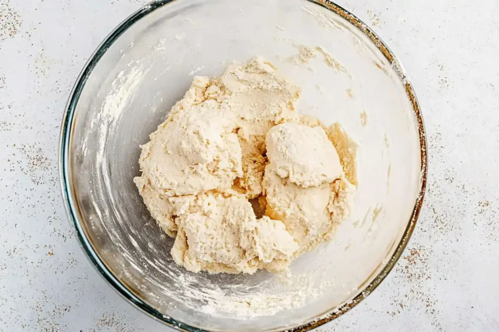 Cottage Cheese Bagels Recipe: Easy, Gluten-Free & Air Fryer Friendly 4 cottage cheese bagel dough mixed in a glass bowl